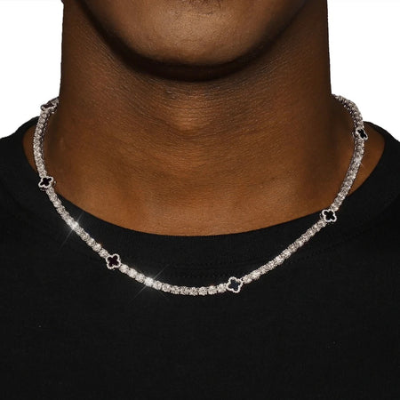 "Eclipse" chain in moissanite - tennis 925 VVS1