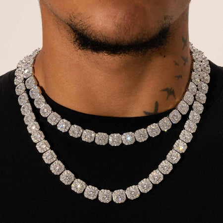 "Nebula" chain - 10mm tennis chain (silver plated)