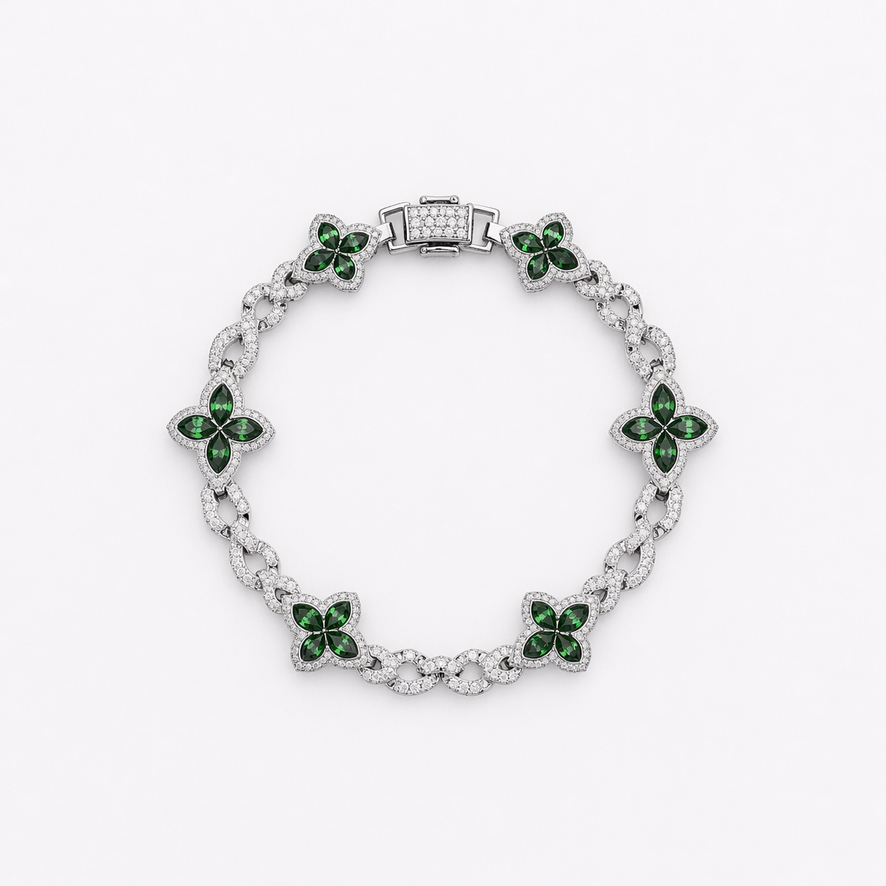 "Lucky Leaf" moissanite bracelet - VVS