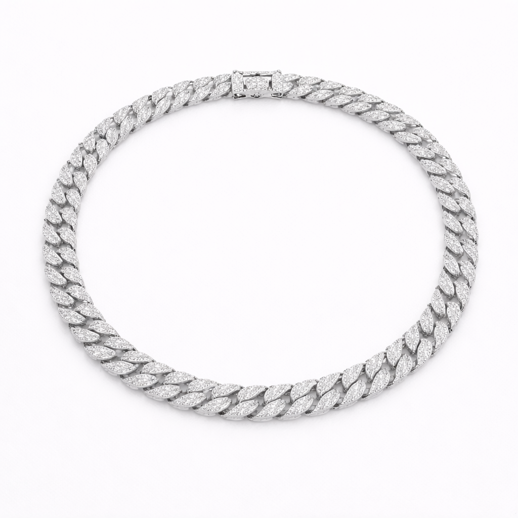 "Orion" chains in moissanite - Cuban 18mm VVS1