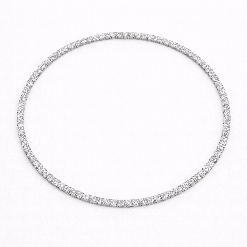 "Neptune" chain in moissanite - 5mm VVS1 tennis