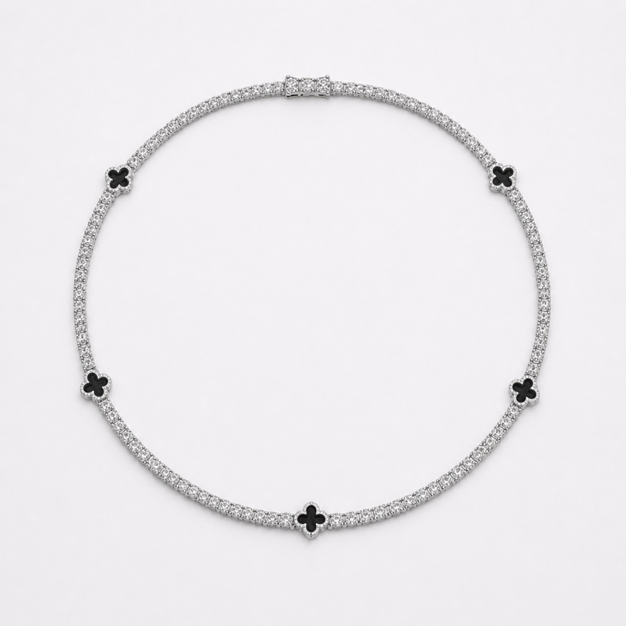 "Eclipse" chain in moissanite - tennis 925 VVS1