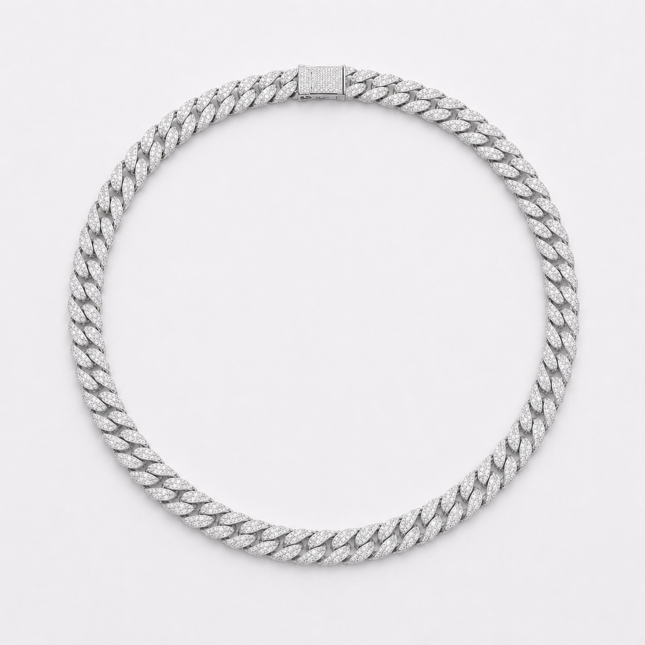"Orion" chains in moissanite - Cuban 18mm VVS1