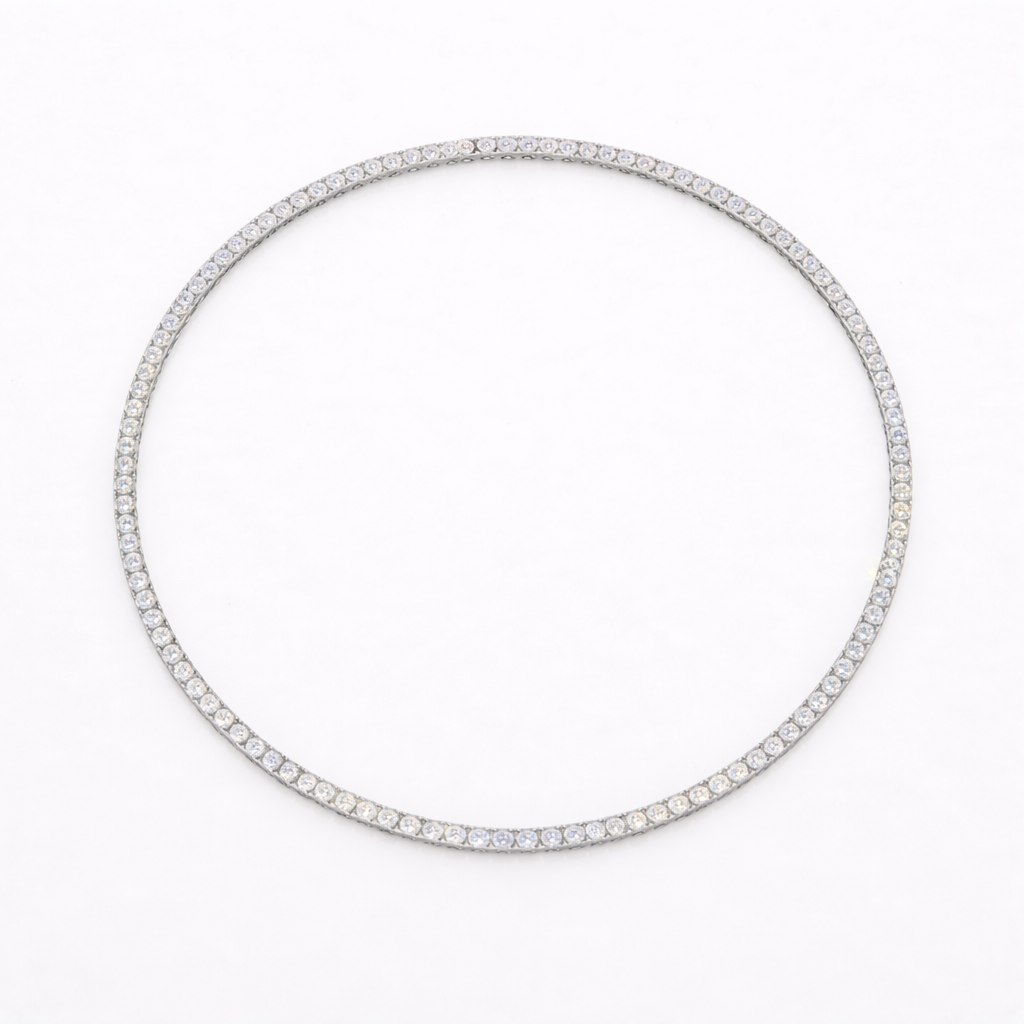 "Astra Mini" chain - 3mm tennis style (silver plated)