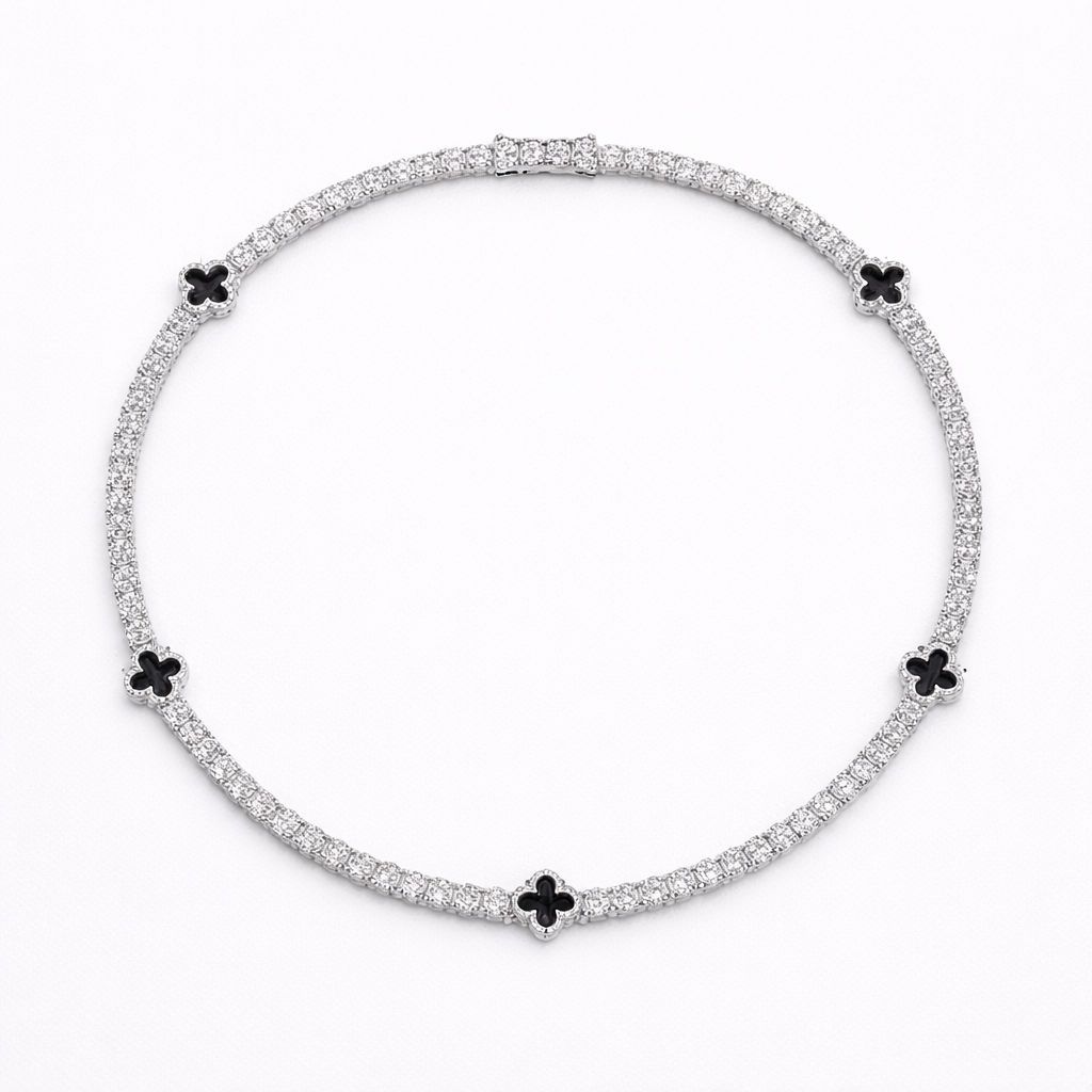 "Eclipse" chain in moissanite - tennis 925 VVS1