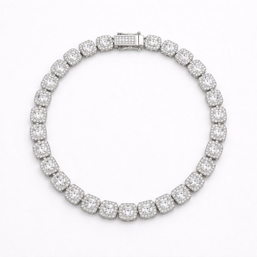 "Nebula" chain - 10mm tennis chain (silver plated)