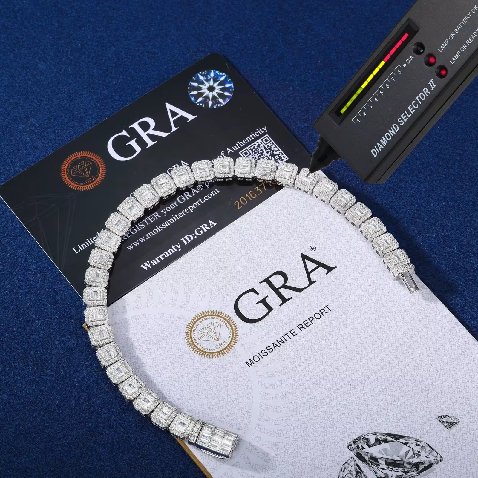 Bracelet "Stellar Ice" en moissanite - 7.5mm (or blanc)