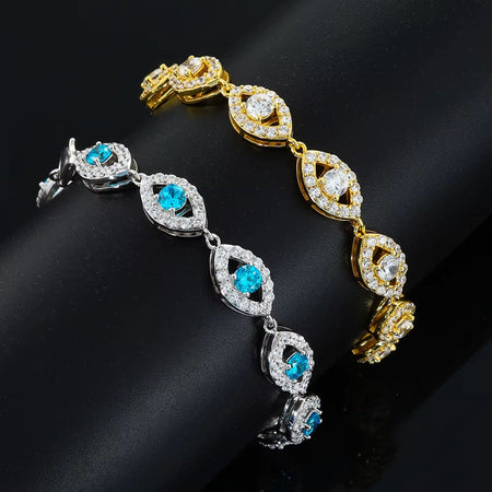 MOISSANITE BRACELET MAUVAIS ŒIL VVS