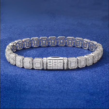 Bracelet "Stellar Ice" en moissanite - 7.5mm (or blanc)