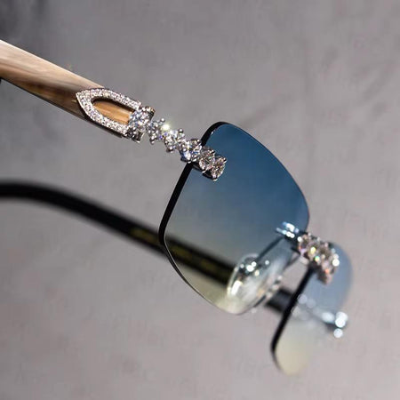 "LXY Blue Ice" glasses - VVS moissanite