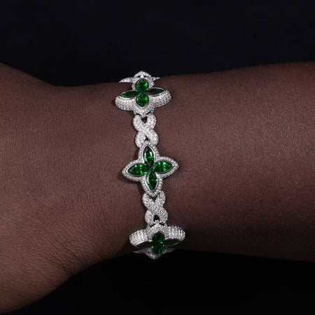 "Lucky Leaf" moissanite bracelet - VVS